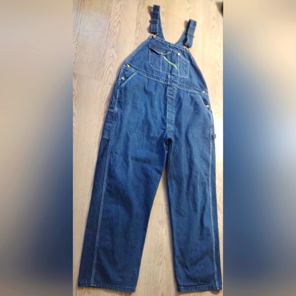 Key Imperial Aristocrat Overalls Vintage Blue Denim BIB Carpenter Jeans Sz 42×31